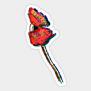 Neon Poppy Sticker